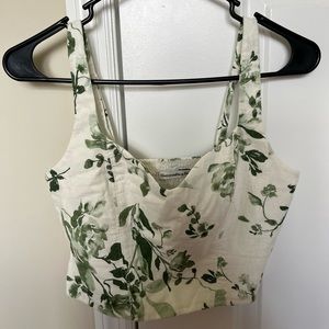 New with tags (NWT) Abercrombie & Fitch Linen-Blend Notch-Neck Set Top Size S